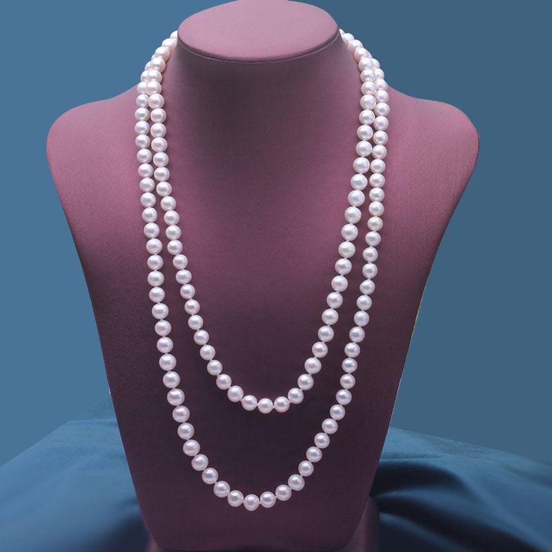 52-inch White Freshwater Pearl Rope Strand - AAA Grade
