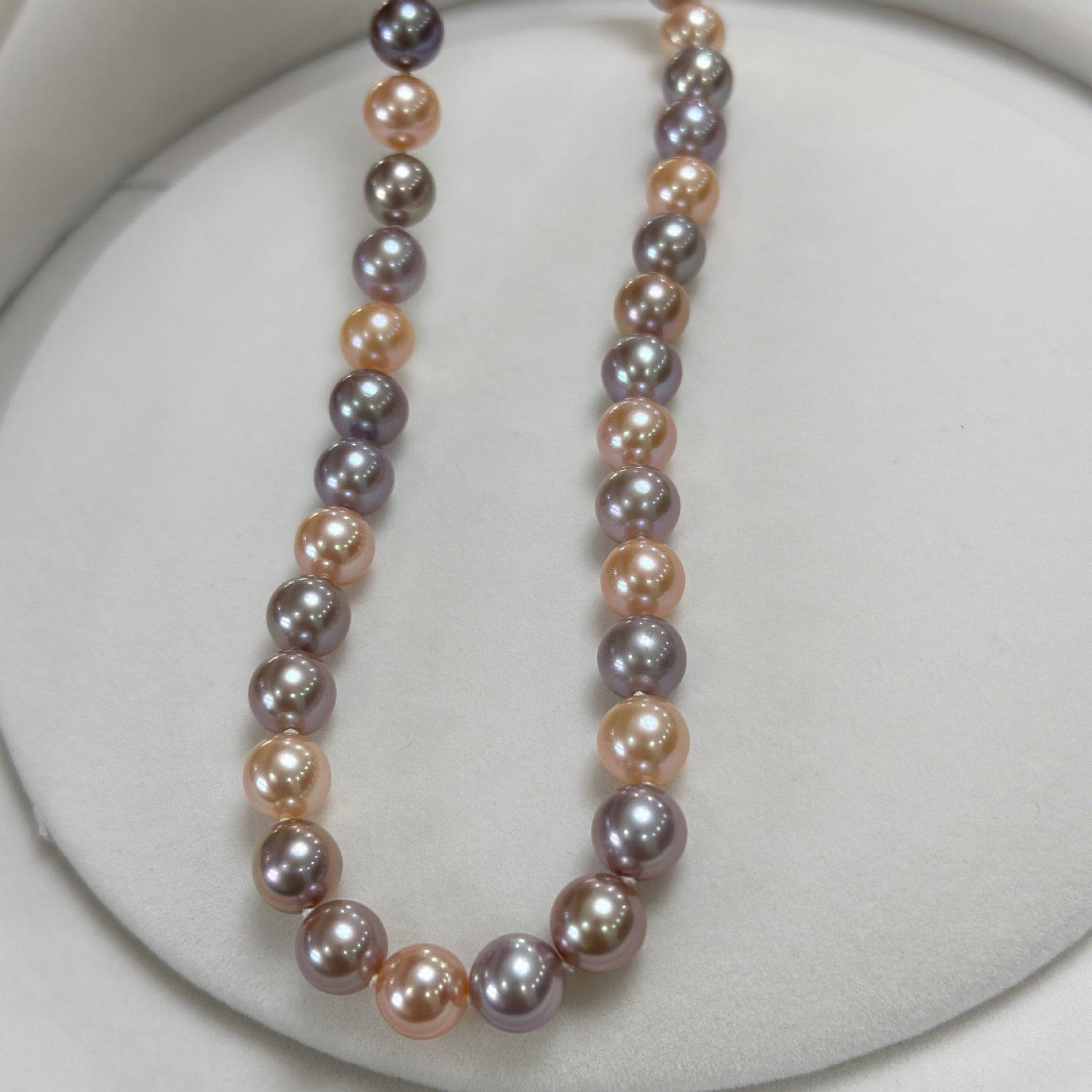 8-9mm Multicolor Freshwater Pearl Strand Necklace