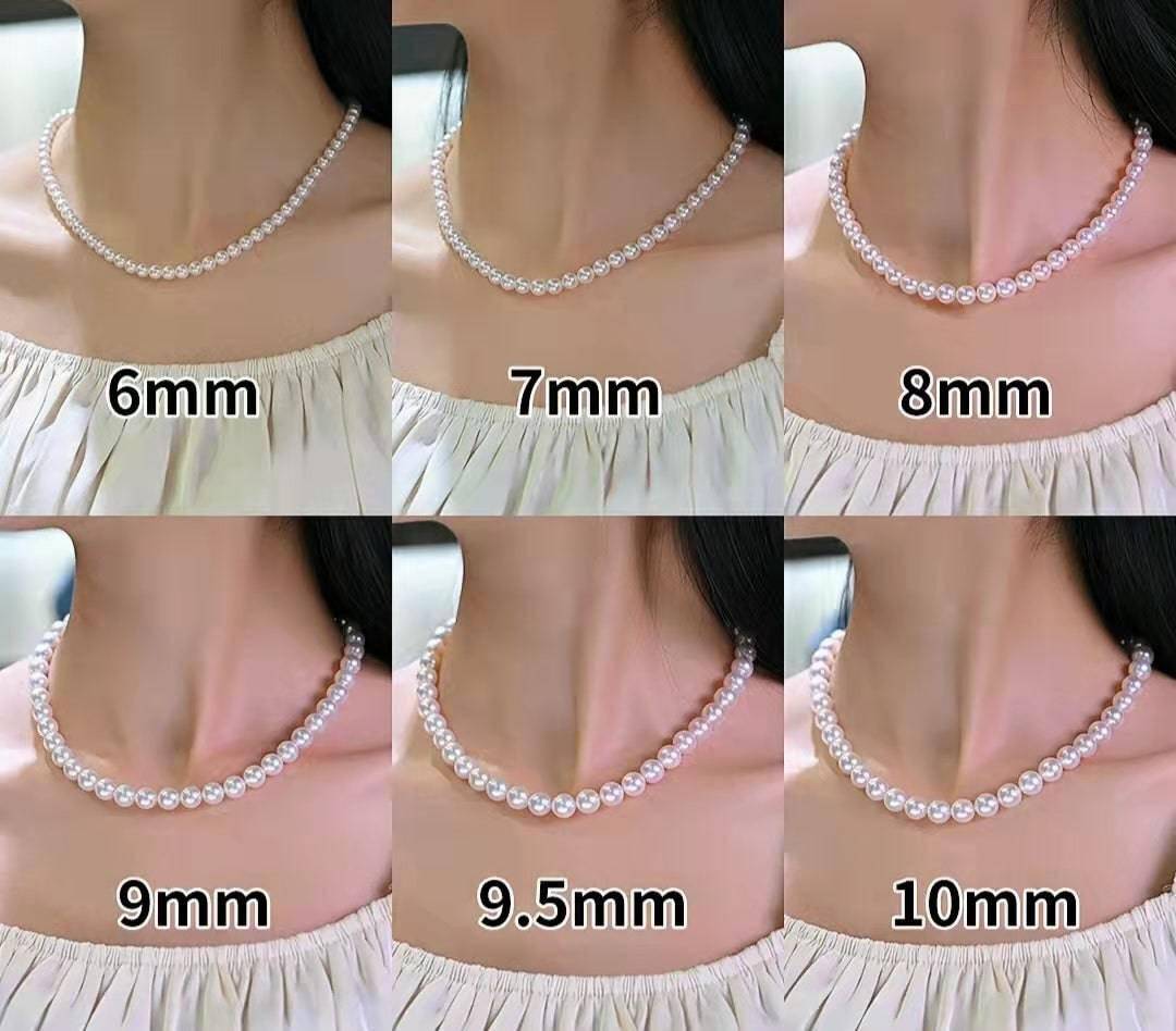 Classic 6-7mm White Round Freshwater Pearl Necklace