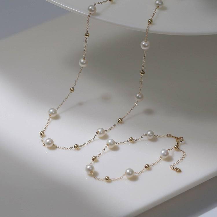 Jessica Pearl Necklace and Bracelet Set