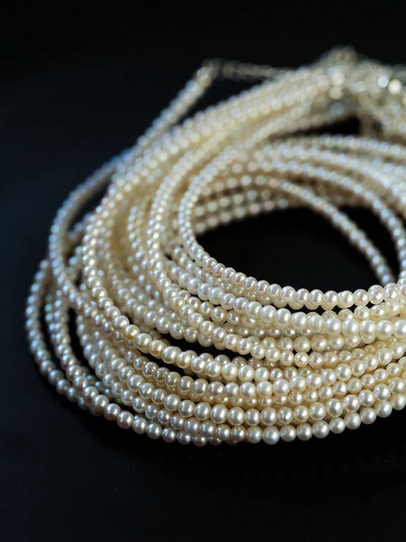 2-3mm Classic Baby Pearl Strand Necklace