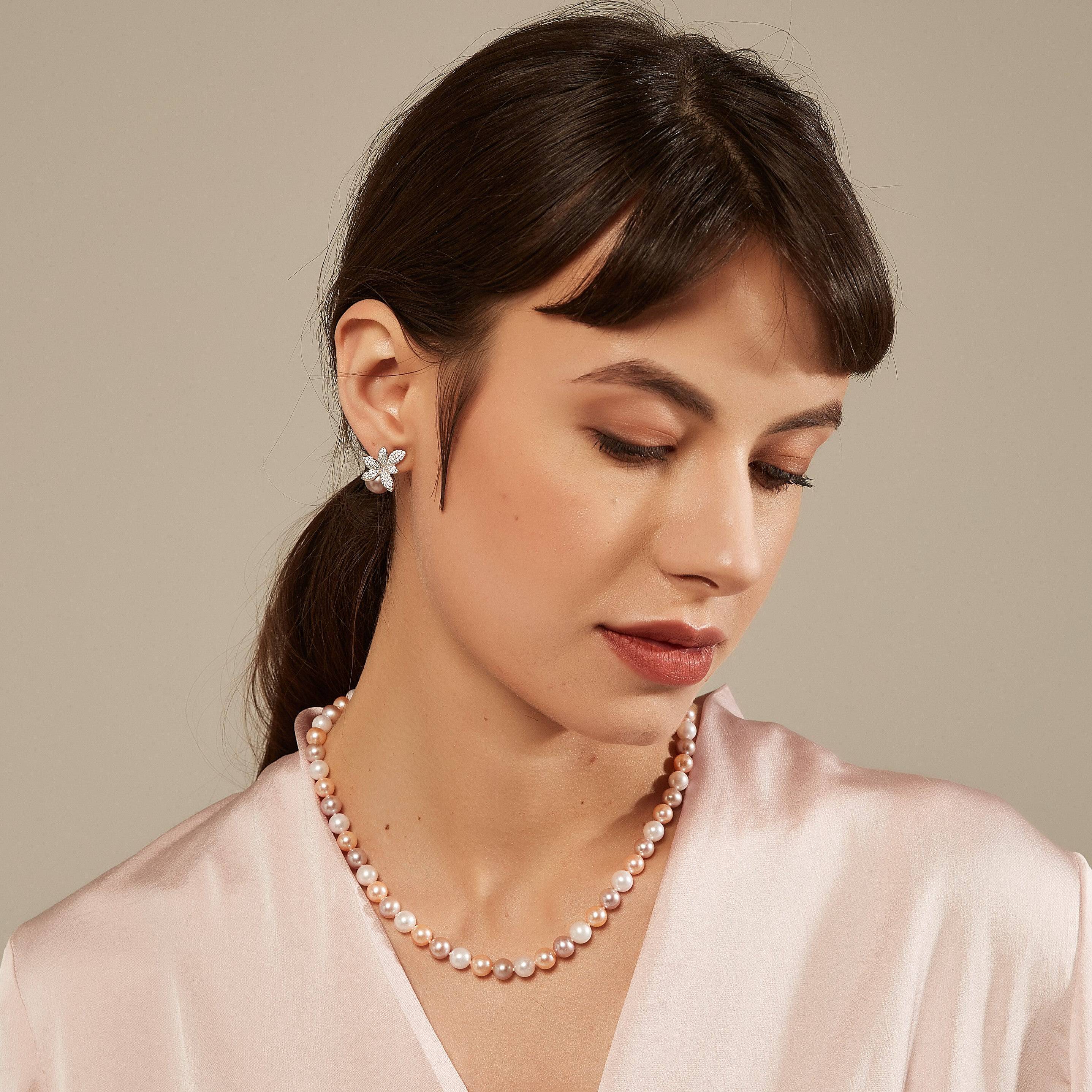 Multicolor Freshwater Pearl Necklace,7.5-8mm