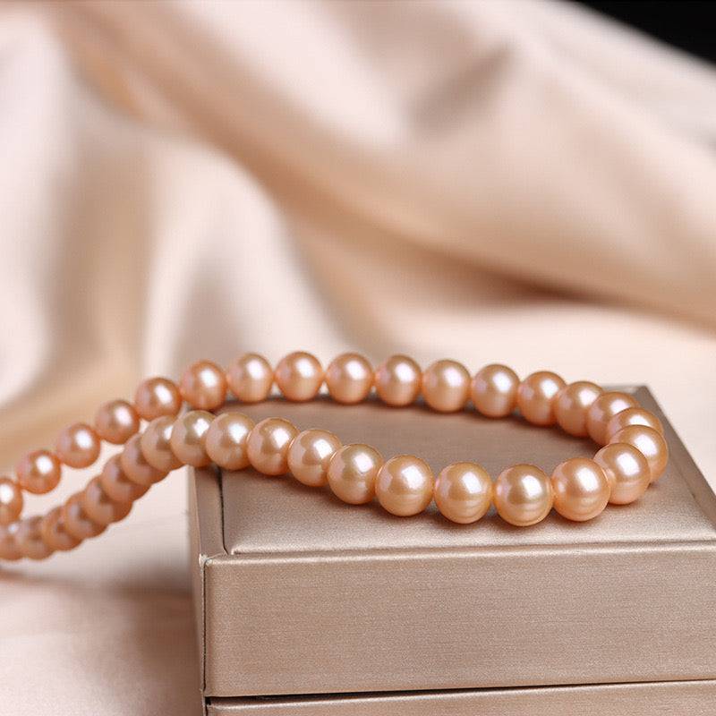 Pink Freshwater Pearl Necklace,7.5-8mm