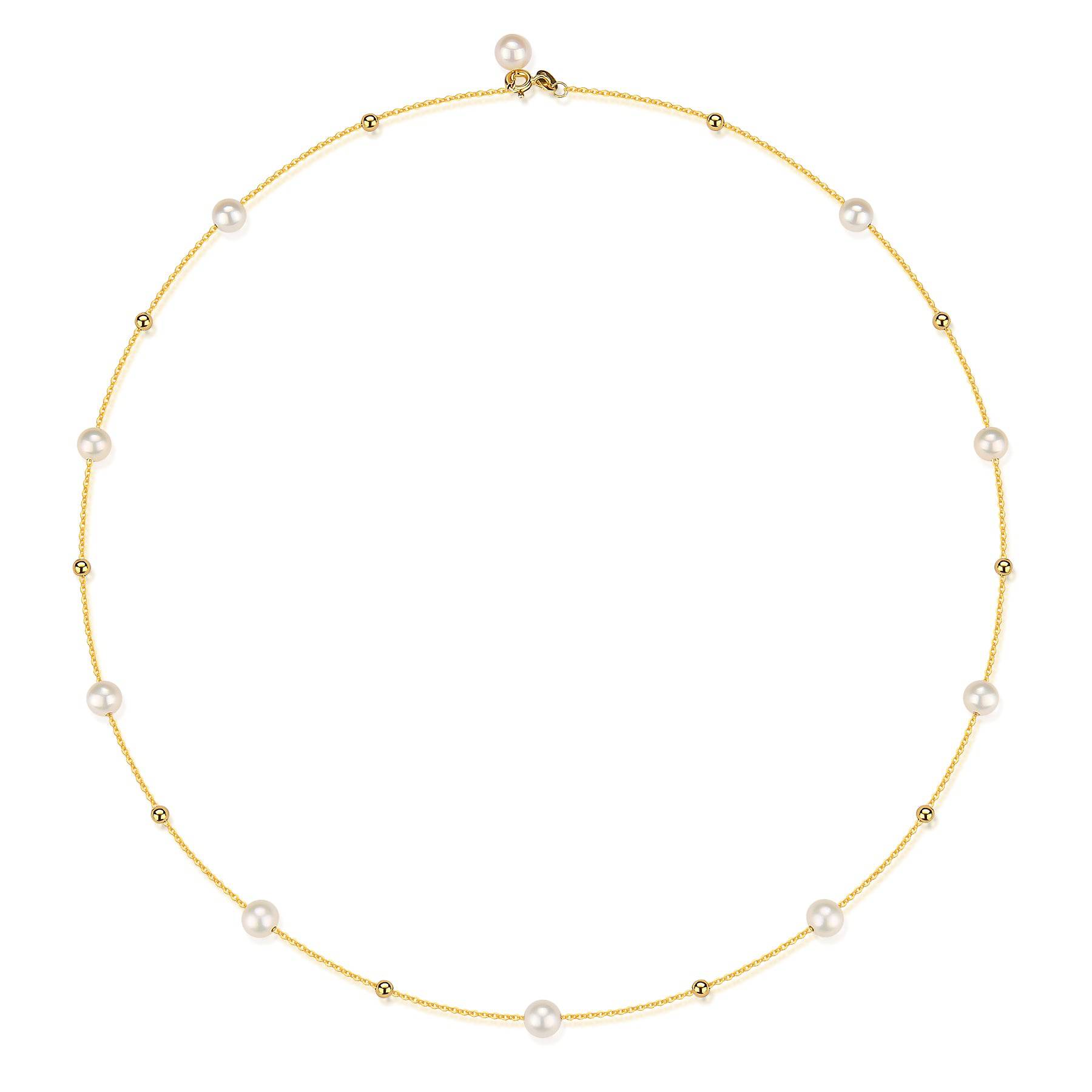 6-7mm Jessica 18k Gold Freshwater Pearl Necklace