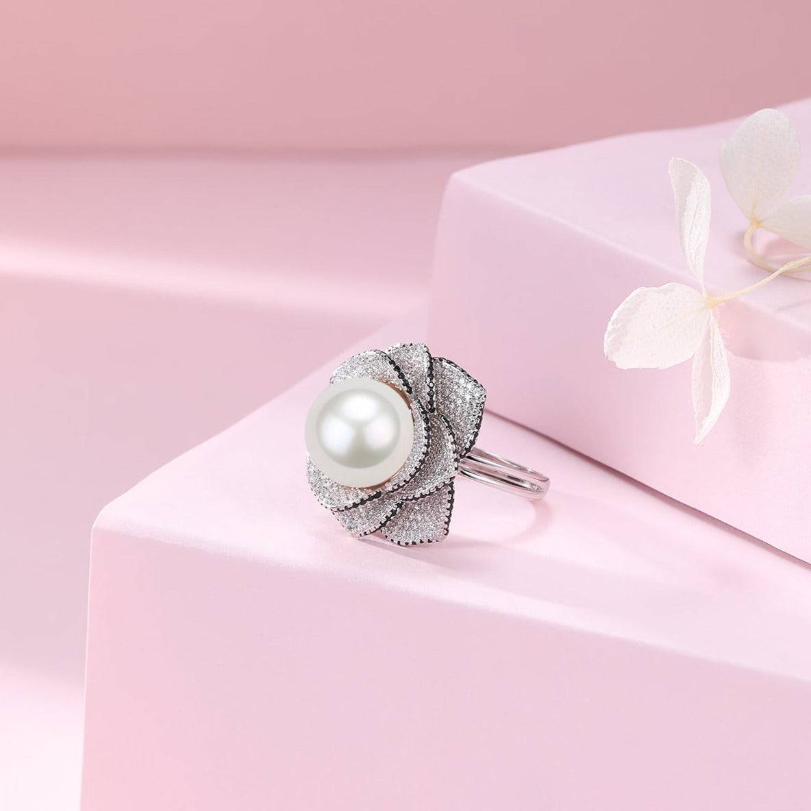 11-12mm Freshwater Pearl & Miya Zirconia Pearl Ring