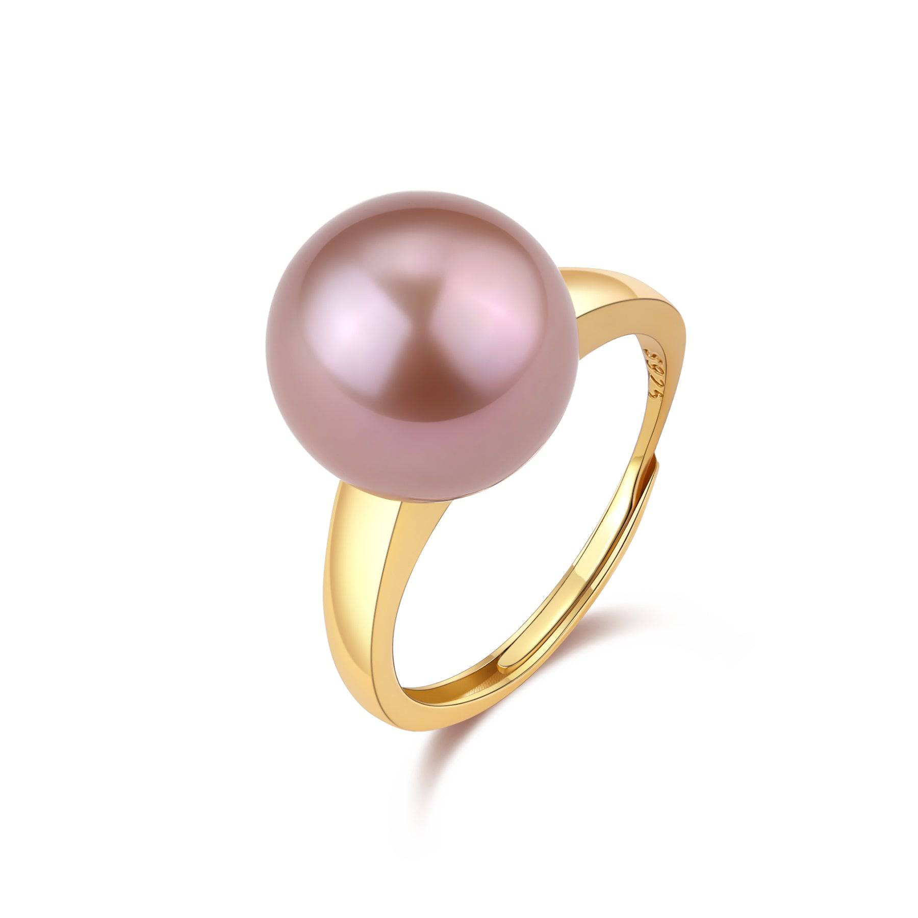 12-13mm Freshwater Pearl & Modern Simple Ring