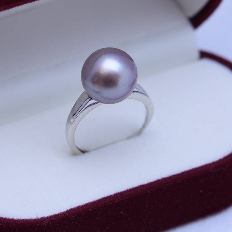 12-13mm Freshwater Pearl & Modern Simple Ring