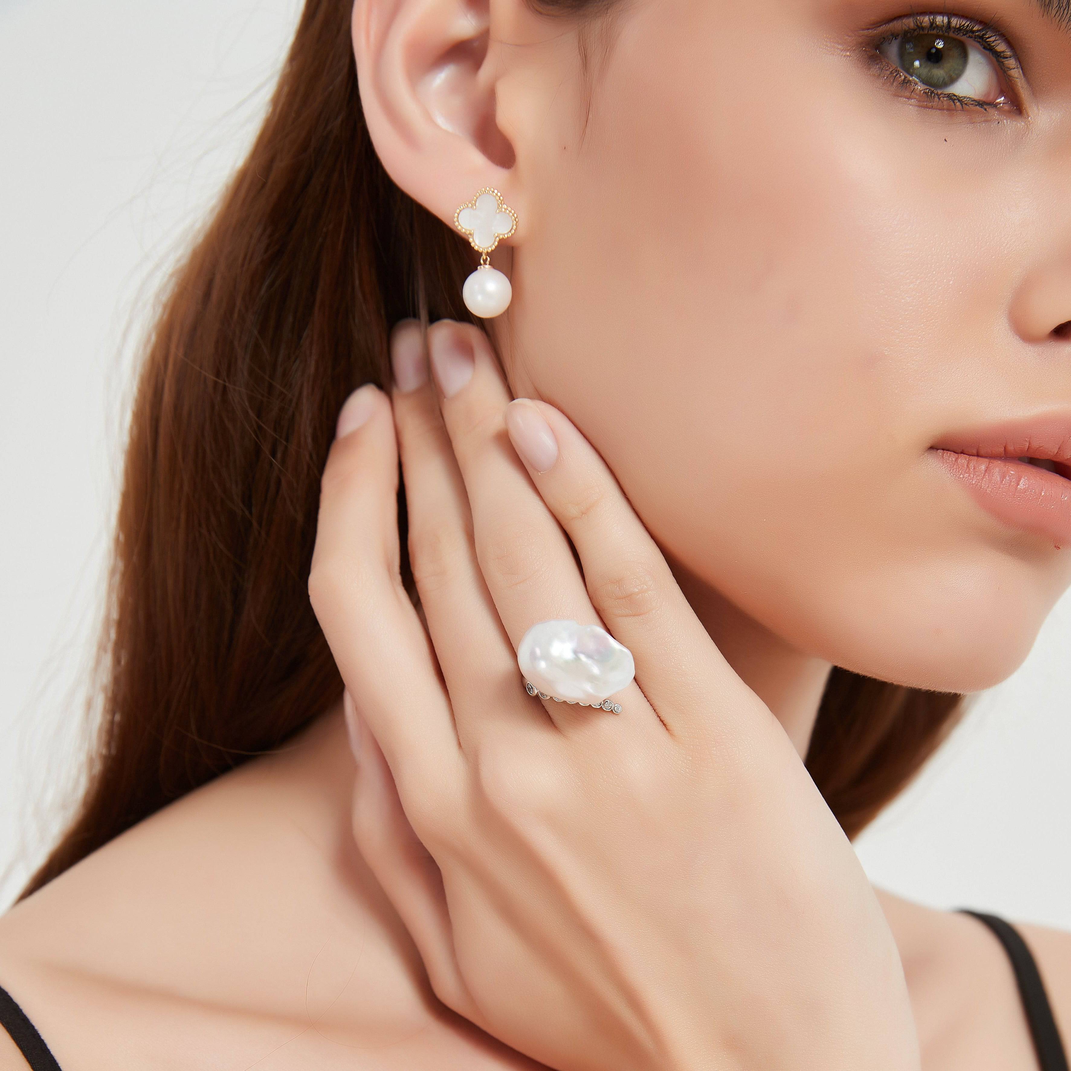 Cessie Bold Baroque Freshwater Pearl Ring