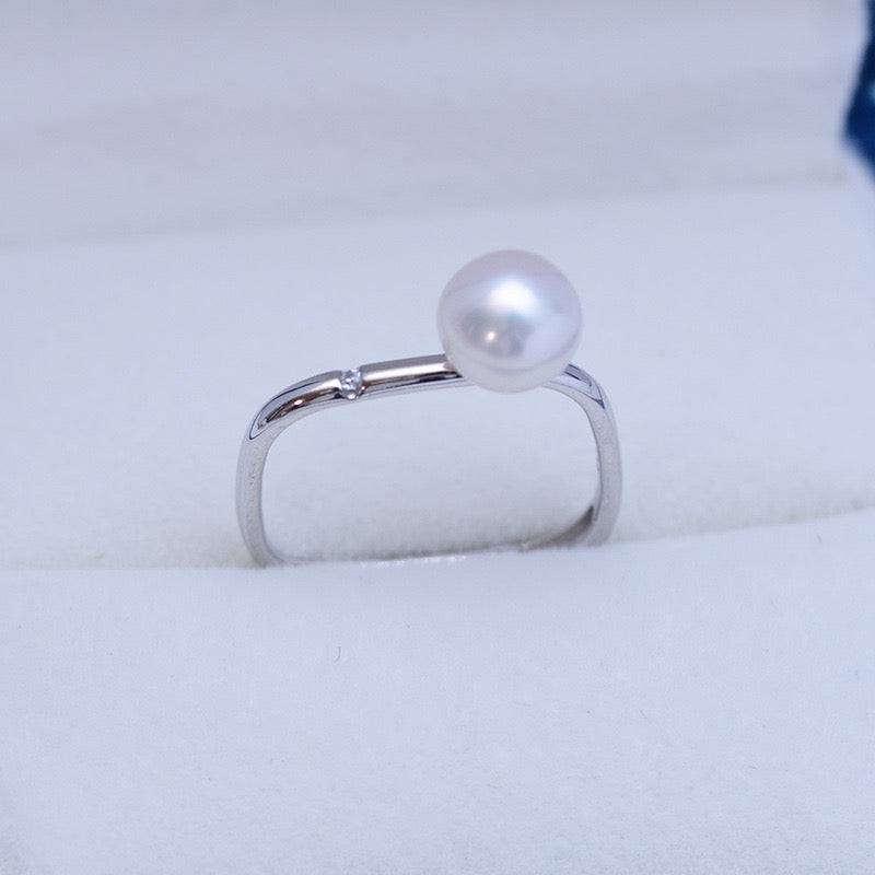 7-8mm Freshwater Pearl & Square Ring