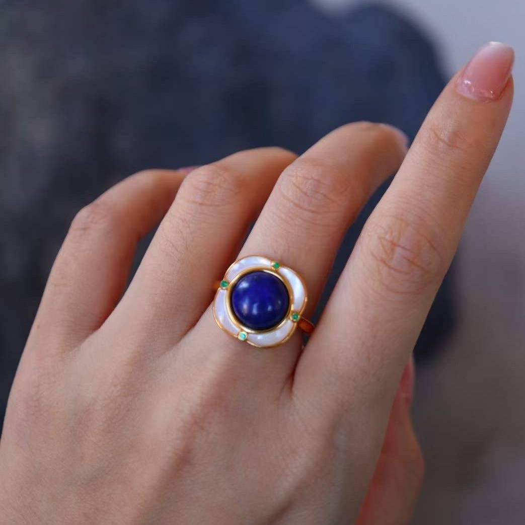 Blue Lapis Lazuli Square Mother of Pearls Collection(Purchase Individually)