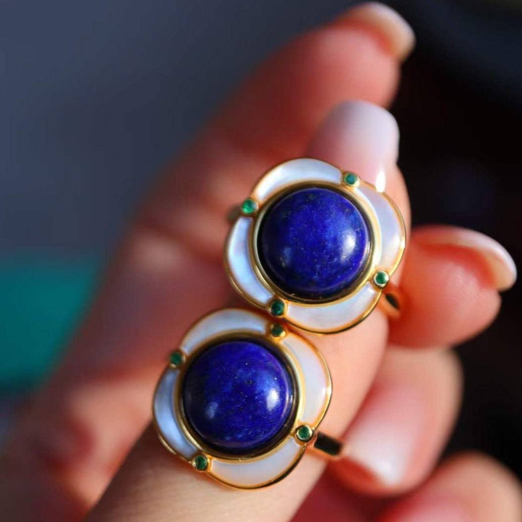 Blue Lapis Lazuli Square Mother of Pearls Collection(Purchase Individually)