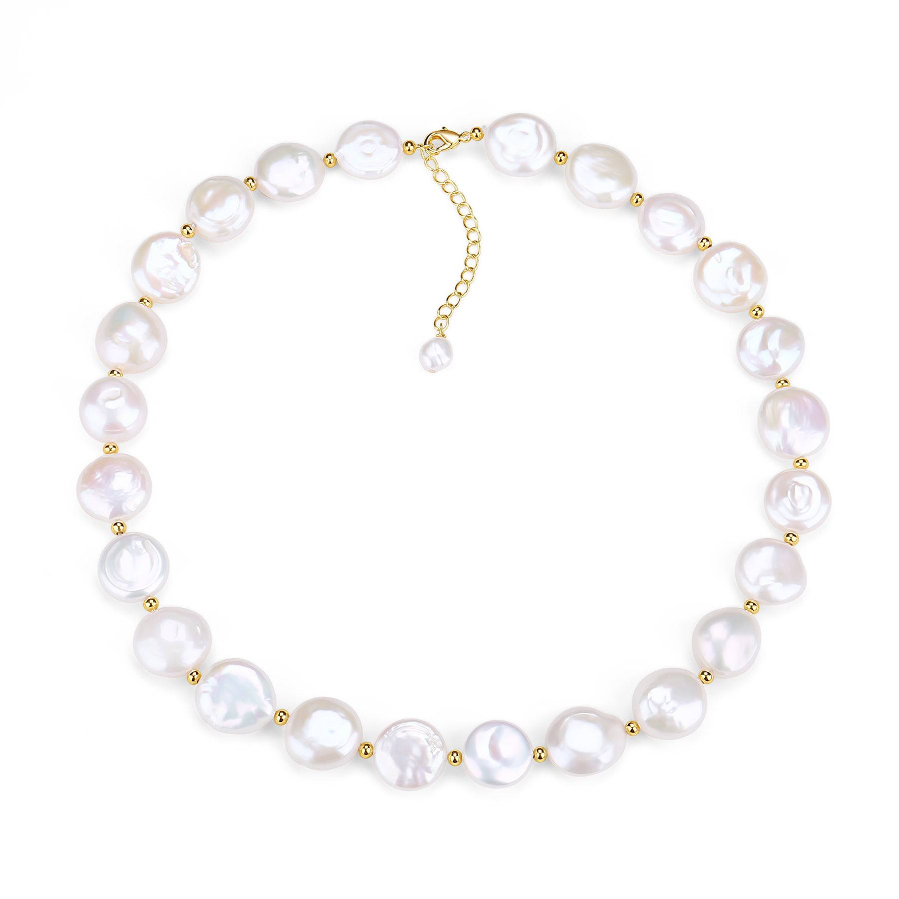 Coin Pearl Necklace Bracelet and Earrings (Purchase Individually)