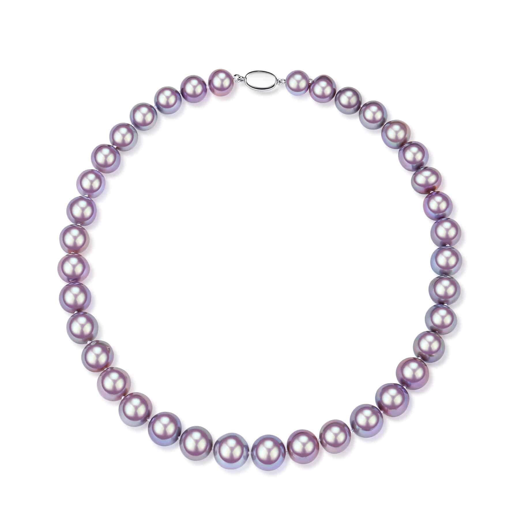Purple 10-12mm Edison Pearl Necklace and Bracelet Set