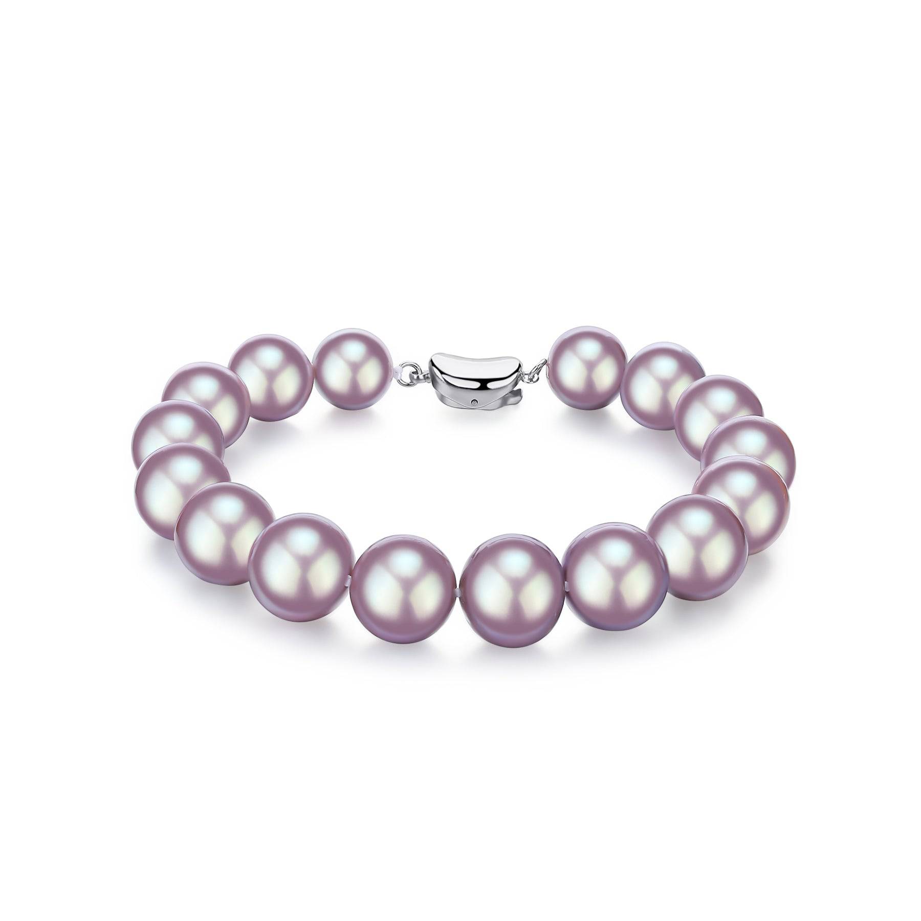 Purple 10-12mm Edison Pearl Necklace and Bracelet Set