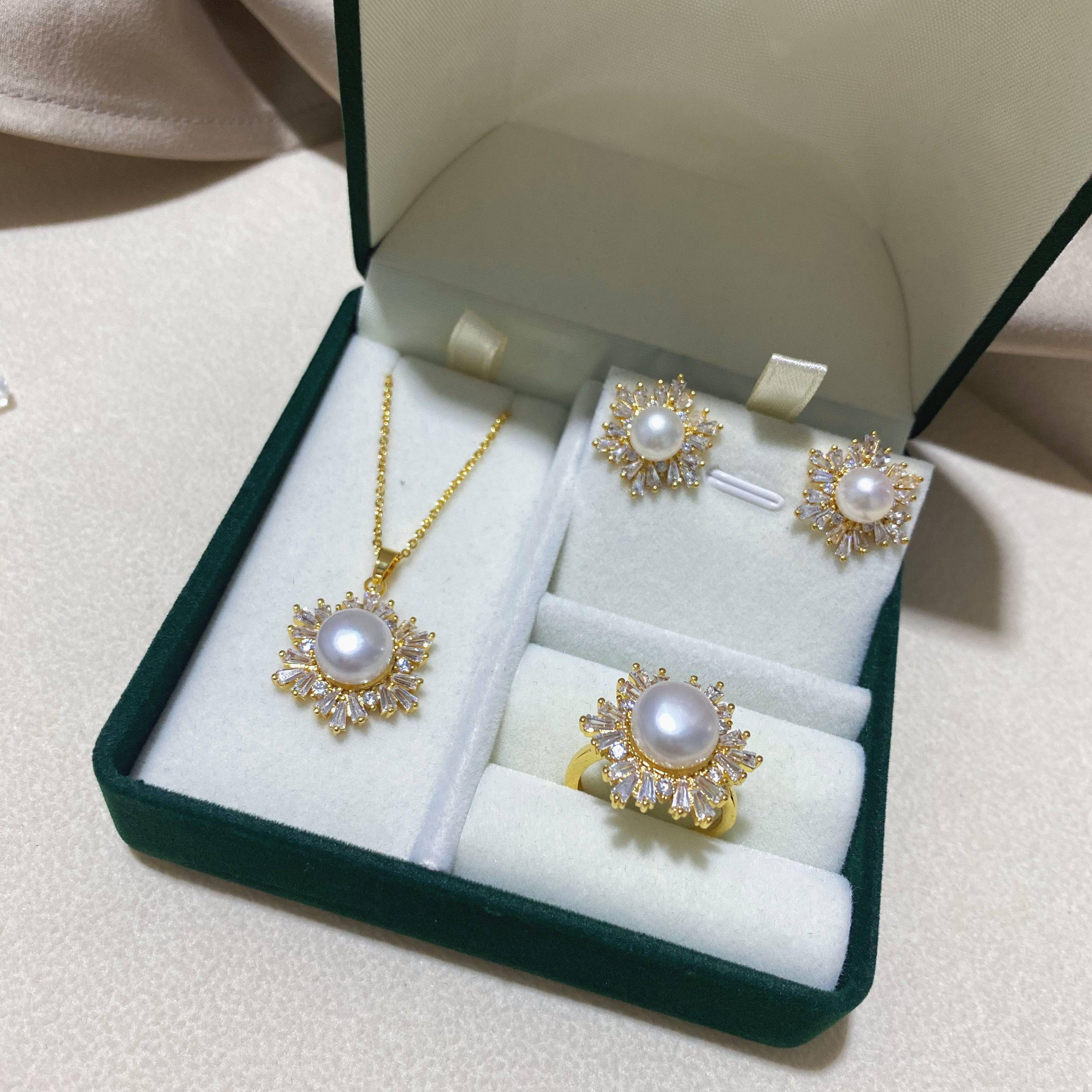 Snowflake Freshwater Pearl Jewelry Set