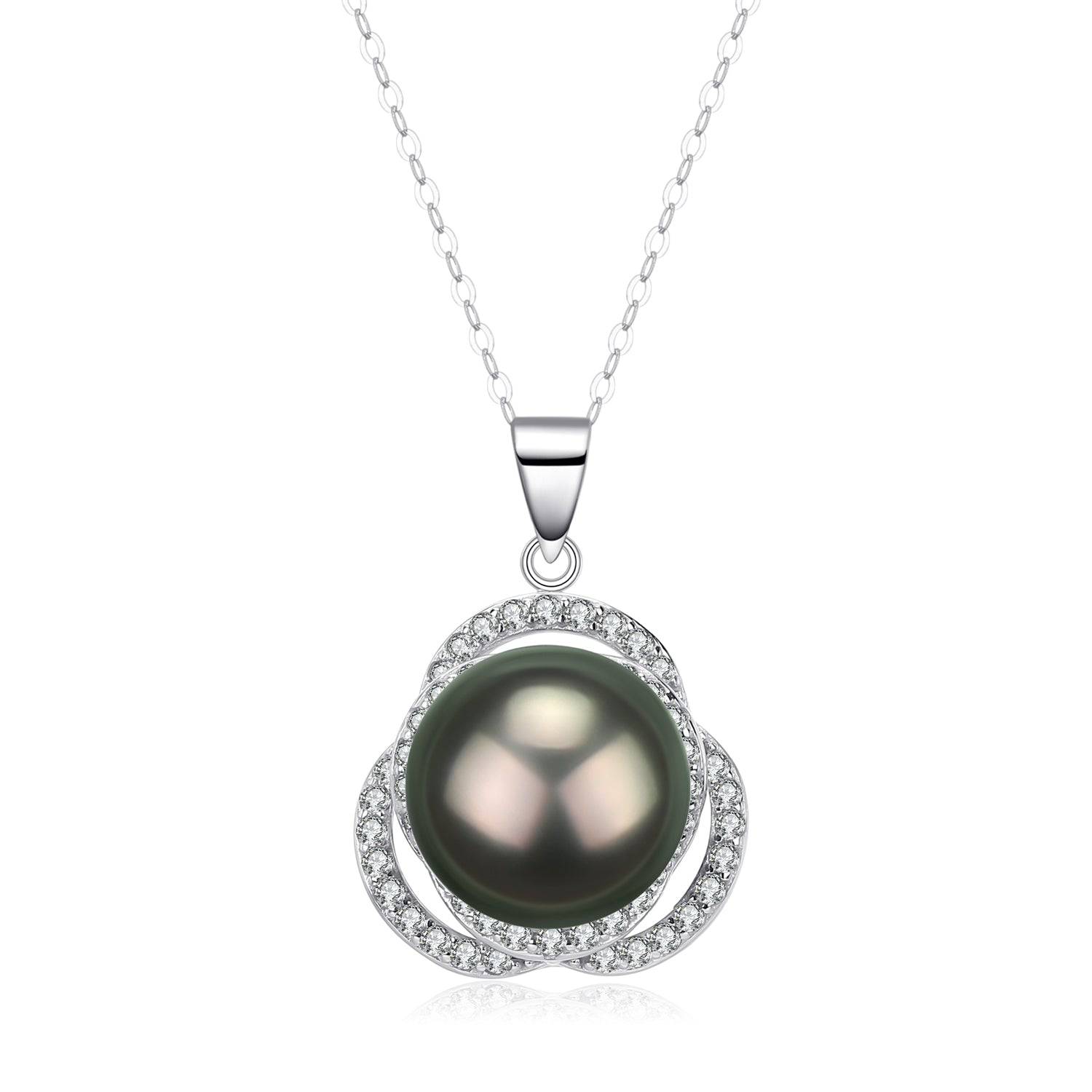 9-10mm Tahitian Pearl & Rose Earrings Necklace (Purchase Individually)