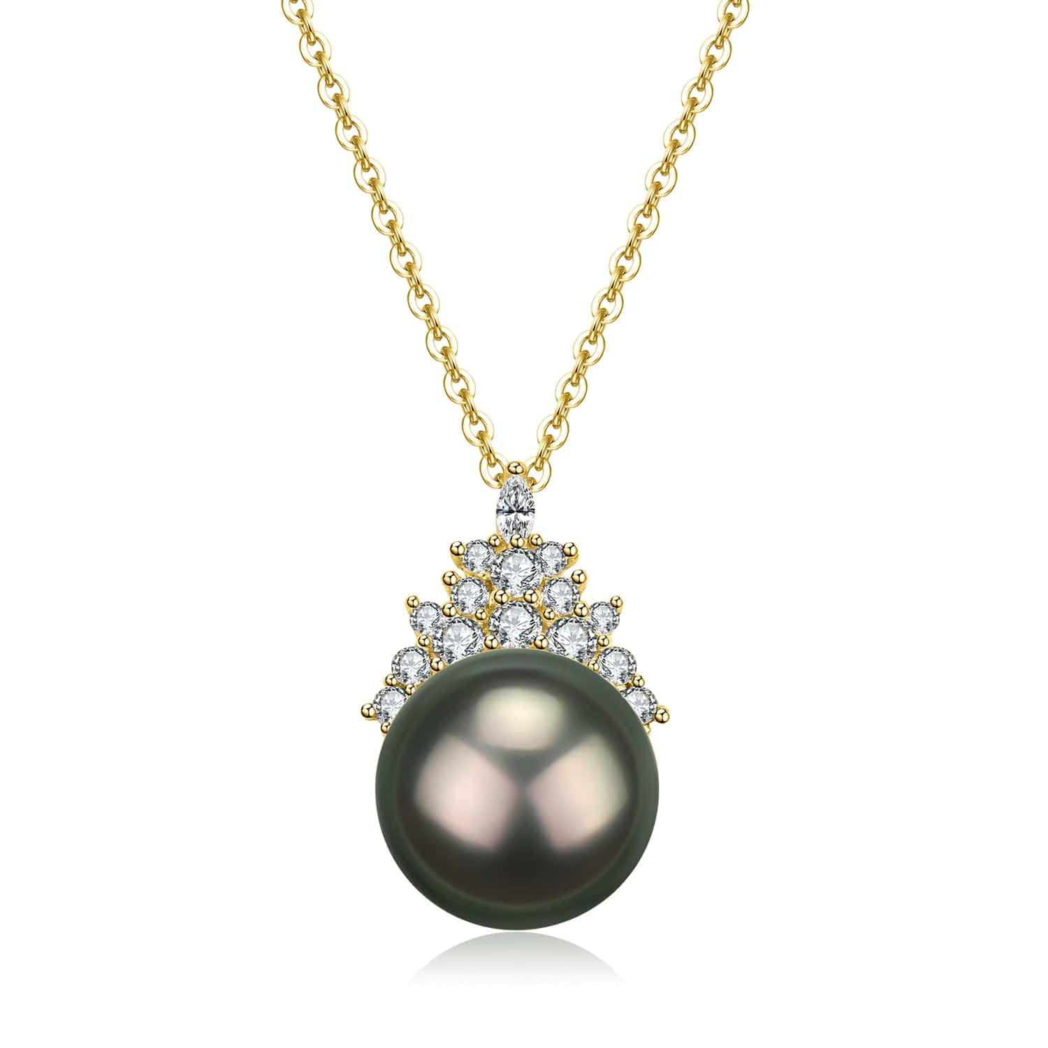 Tahitian Pearl & Queen Pendant Necklace Earrings ( Purchase Indivudually)