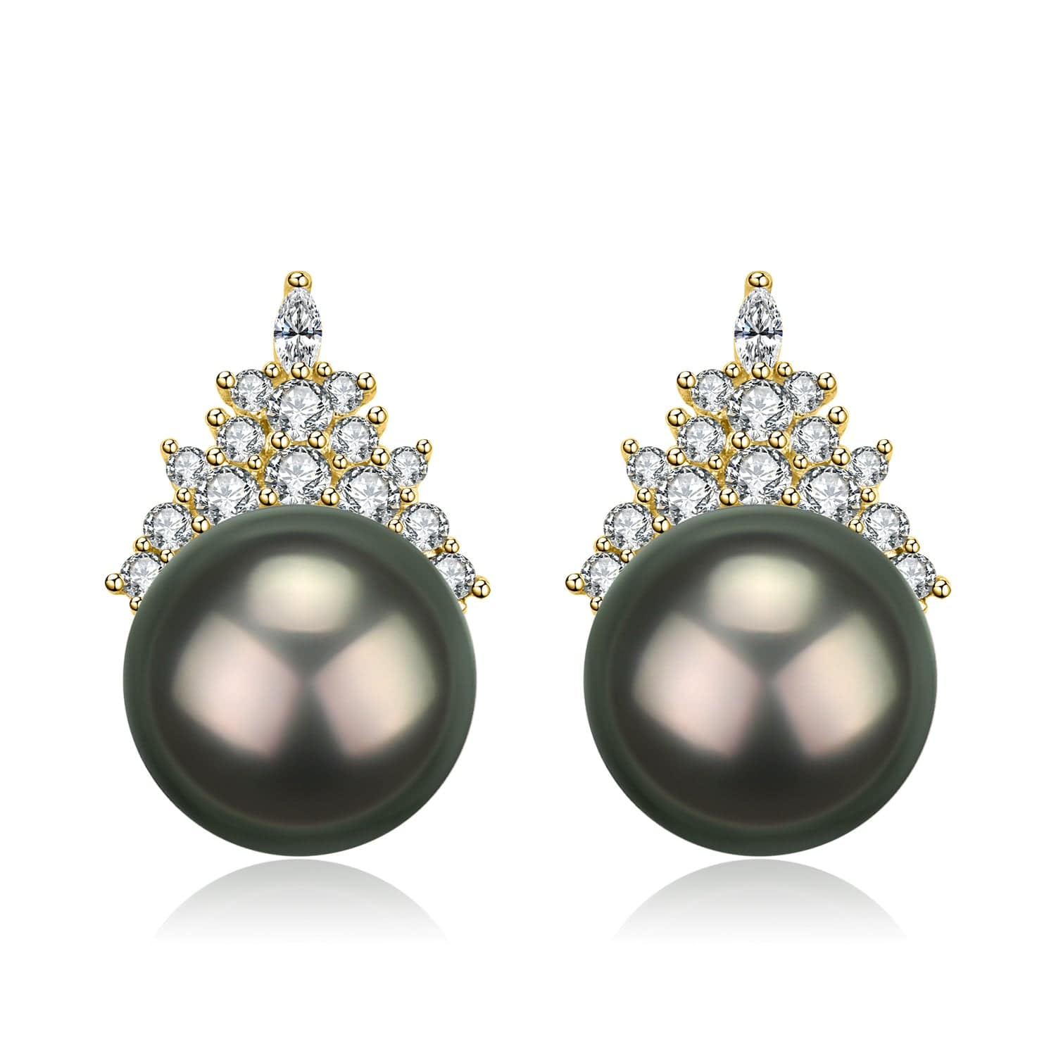 Tahitian Pearl & Queen Pendant Necklace Earrings ( Purchase Indivudually)
